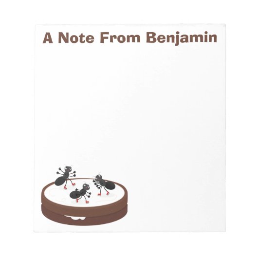 Bloc-note Patinage sur glace de fourmis joyeuses sur dessin  (Devant)