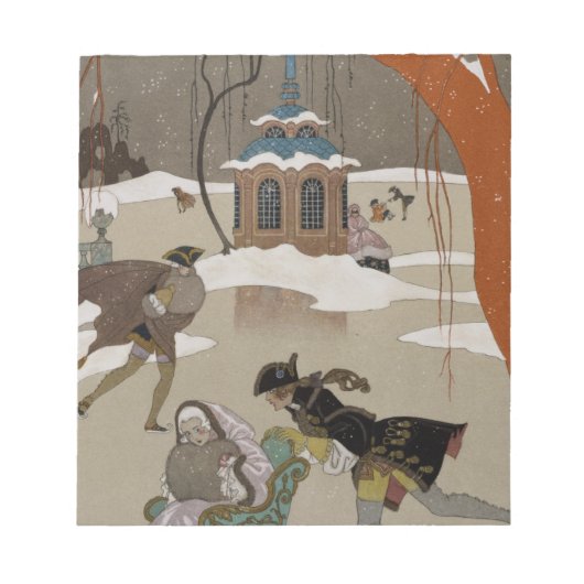 Bloc-note Patinage sur glace sur le lac gelé (Devant)