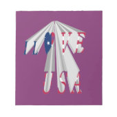 Bloc-note Patriotisme effarant : I Love USA Perspective Art (Devant)