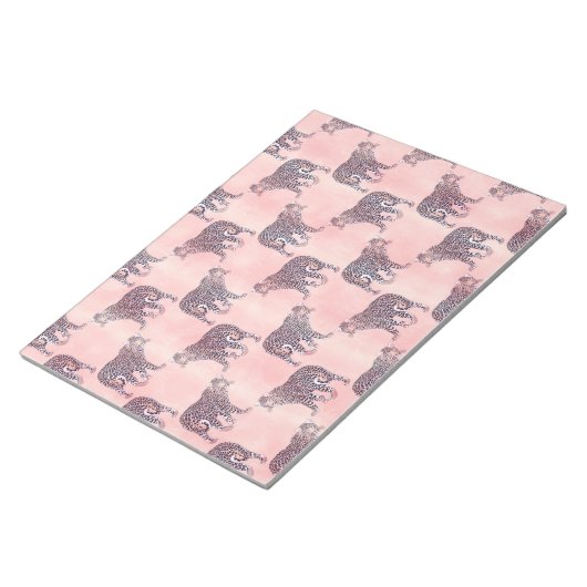 Bloc-note Patters animaux de rose moderne (Incliné)