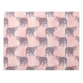 Bloc-note Patters animaux de rose moderne (Devant)