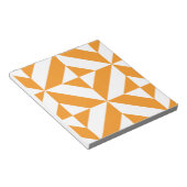 Bloc-note Patters de Burnt Orange Geometric Deco Cube (Incliné)