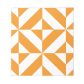 Bloc-note Patters de Burnt Orange Geometric Deco Cube (Devant)