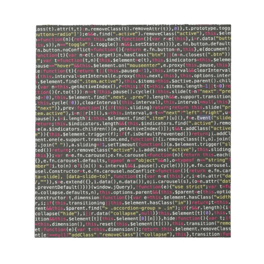 Bloc-note Patters de Developer (Devant)