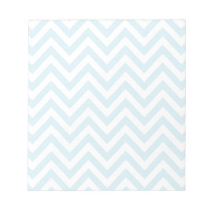 Bloc-note Patters de Light Blue et White Chevron