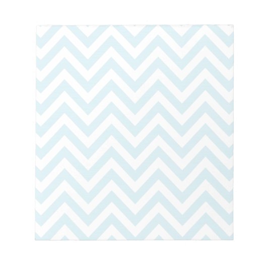 Bloc-note Patters de Light Blue et White Chevron (Devant)