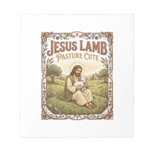Bloc-note Pâturage de Jésus agneau Mignon Pâturage de Jésus 