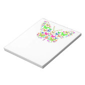 Bloc-note pavé de notes à papillons multiples (Tourné)