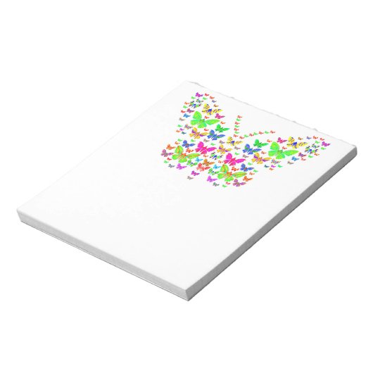 Bloc-note pavé de notes à papillons multiples (Tourné)