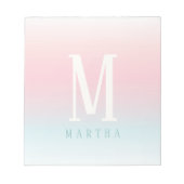 Bloc-note Pavé de notes de l'arc-en-ciel pastel personnalisé (Devant)