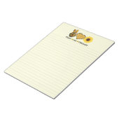 Bloc-note Pavé de notes de tournesols Peace Love (Incliné)