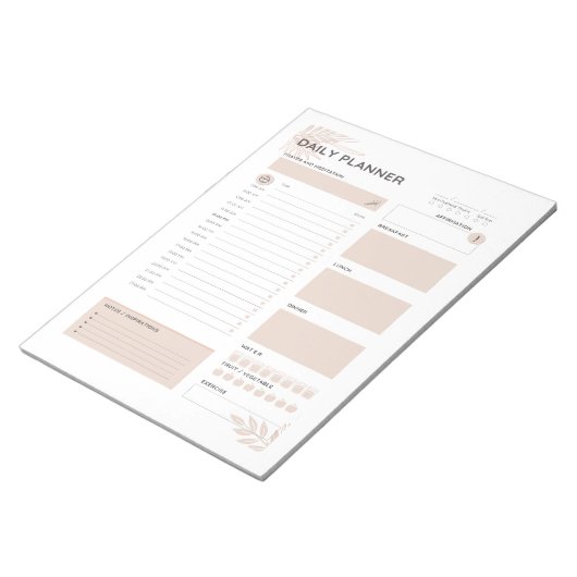 Bloc-note Pavé de notes du planificateur quotidien (Incliné)