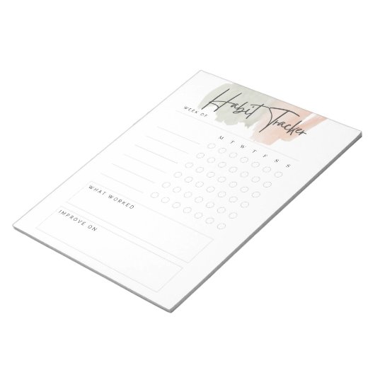 Bloc-note Pavé de notes du tracker Habit (Incliné)