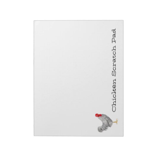 Bloc-note pavé de notes sur les rayures de poulet (Tourné)
