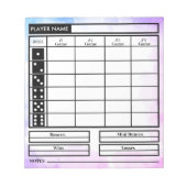 Bloc-note pavé de score bunco (Devant)