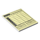 Bloc-note pavé de score bunco (Incliné)