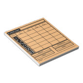 Bloc-note pavé de score bunco (Incliné)