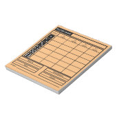 Bloc-note pavé de score bunco (Tourné)