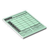 Bloc-note pavé de score bunco (Incliné)