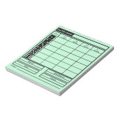 Bloc-note pavé de score bunco (Tourné)