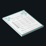 Bloc-note pavé de score bunco - fleurs<br><div class="desc">Ajoutez un peu de pizzazz à vos événements bunco avec ce stylé score pad. Les favoris sont de belles fleurs. Le coussin de pointage comprend des petits buncos, également connus sous le nom de petits buncos. Facile à lire le pavé de score montre des dés et a des colonnes pour...</div>