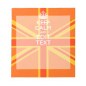 Bloc-note Pavillon britannique Orange Union Jack (Devant)