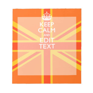 Bloc-note Pavillon britannique Orange Union Jack