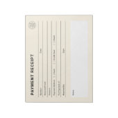 Bloc-note Payment Receipt Business Logo (Tourné)