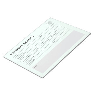 Bloc-note Payment Receipt Business Logo
