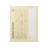 Bloc-note Payment Receipt Business Logo (Tourné)