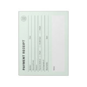 Bloc-note Payment Receipt Business Logo (Tourné)