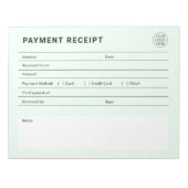Bloc-note Payment Receipt Business Logo (Devant)