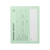 Bloc-note Payment Receipt Business Logo (Tourné)