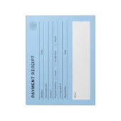 Bloc-note Payment Receipt Business Logo (Tourné)