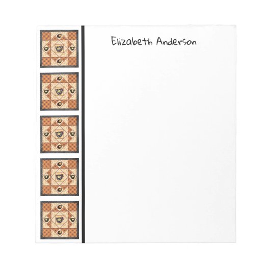 Bloc-note Pays Chicks Bordure de courtepointe (Devant)