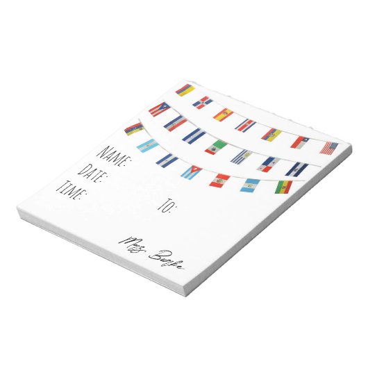 Bloc-note Pays de langue espagnole Hall pass (Tourné)