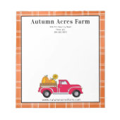 Bloc-note Pays primitif Automne Automne Ferme d'automne Pers (Devant)