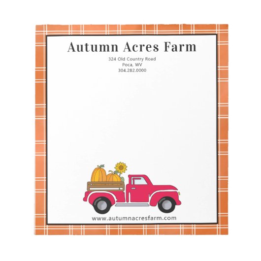 Bloc-note Pays primitif Automne Automne Ferme d'automne Pers (Devant)