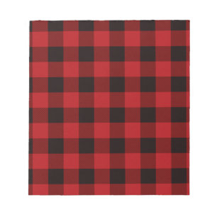 Bloc-note Pays rouge et noir plaid