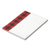 Bloc-note pays rouge et noir plaid (Tourné)