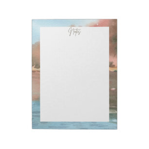 Bloc-note Paysage aquarelle bordé