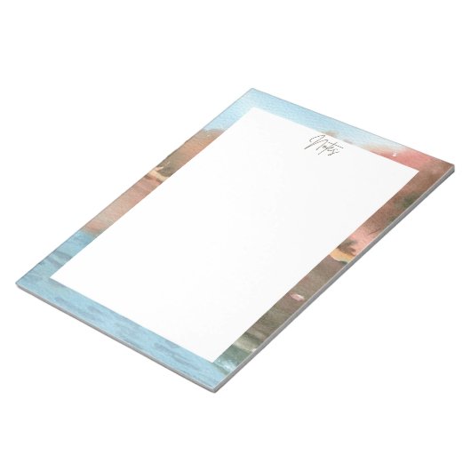 Bloc-note Paysage aquarelle bordé (Incliné)