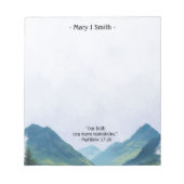 Bloc-note Paysage de montagne Verset biblique (Devant)