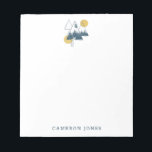 Bloc-note Paysage de nature géométrique moderne personnalisé<br><div class="desc">Bloc-notes personnalisé Surreal Geometry Forest Nature</div>