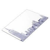 Bloc-note Paysage de NYC Gravé 01 Bleu (Incliné)