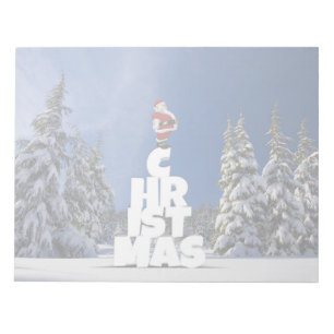 Bloc-note Paysage hivernal de Noël