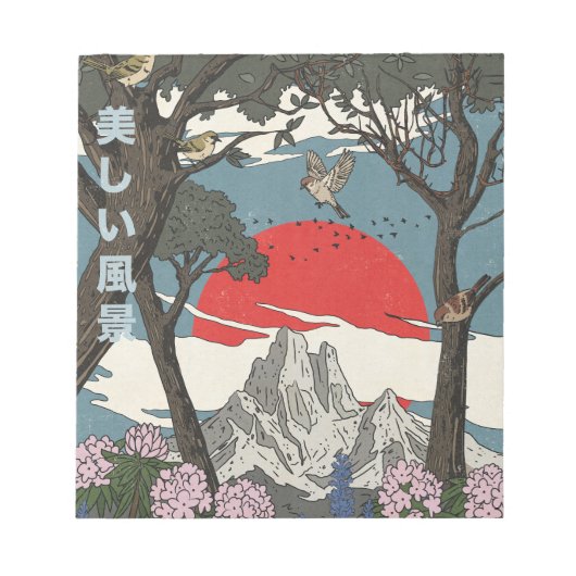 Bloc-note Paysage japonais magnifique (Devant)