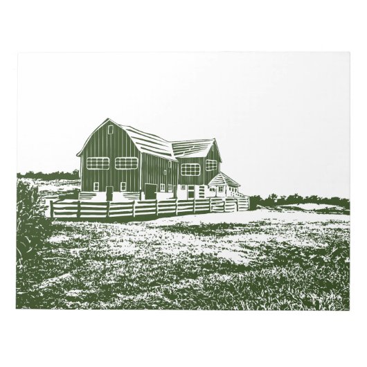 Bloc-note Paysage rural maison de ferme de style coupe (Devant)