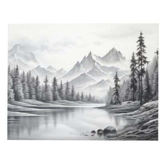 Bloc-note Paysage Vallée Nature Aventure Encre (Devant)