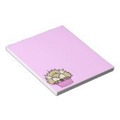 BLOC-NOTE PCH MIGNON DESSIN ANIMÉ PASTEL ROSE HÉRISSON CUPCA (Incliné)